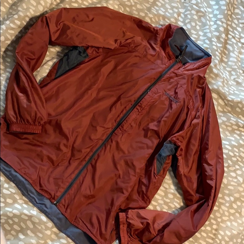 Marmot dark orange/red windbreaker jacket large